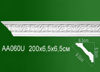Карниз из полиуретана Уникс - aa060u с растительным орнаментом